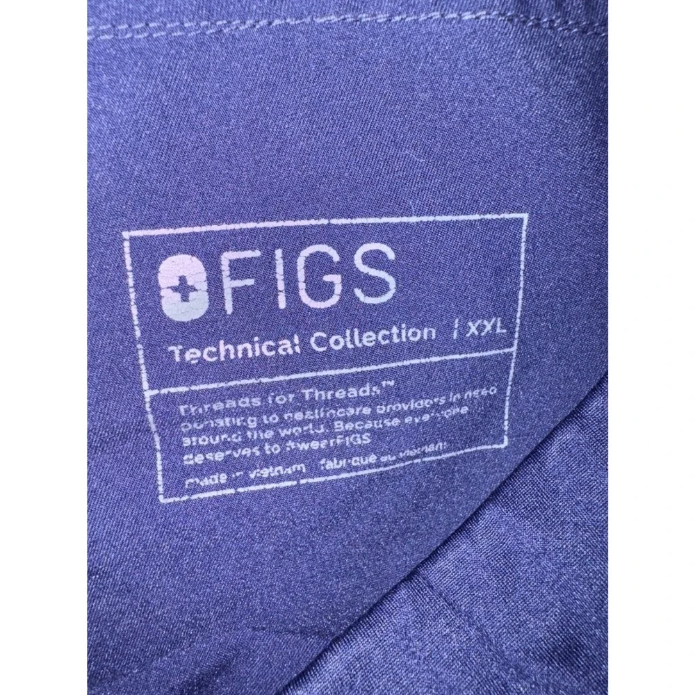 Figs Technical Collection Navy Blue Scrub Pants Mens XXL T21004 Cargo Straight